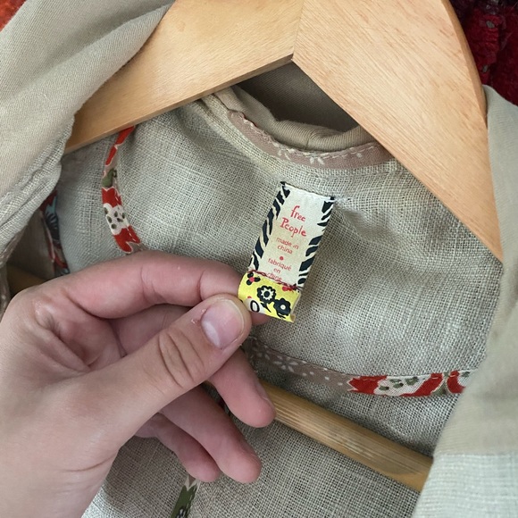 Well-worn Linen Army Trench by Free People - Picture 2 of 8